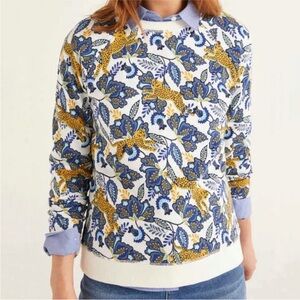 Boden Blue and Yellow Floral Top